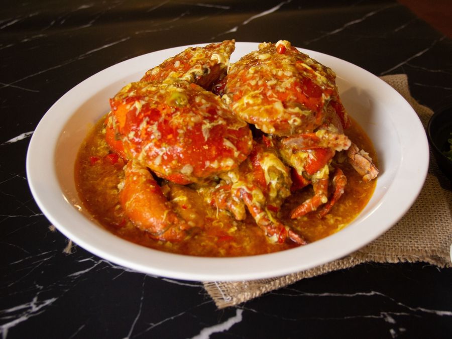 Salted egg mud crab at Chiu Kee